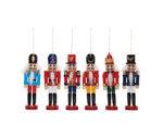 Hanging Nutcracker Soldiers – Set of 6, 15cm
