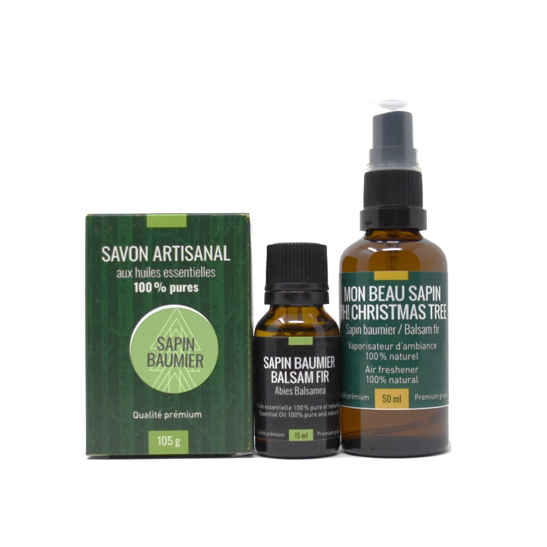 Trio Parfumé Sapin Baumier – Savon, Huile Essentielle et Vaporisateur