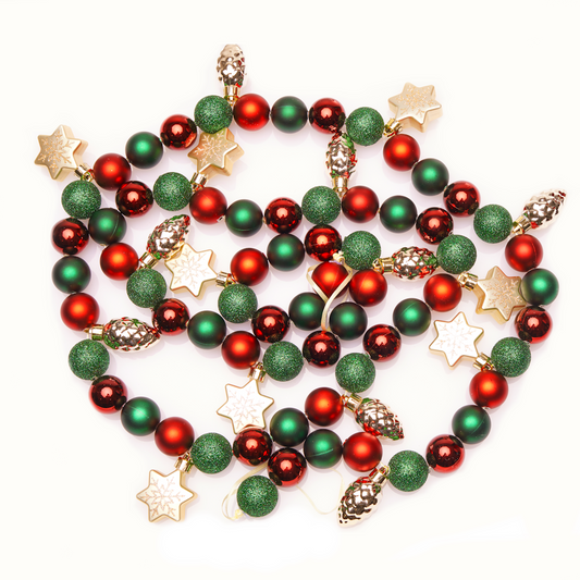 Guirlande de Noël – Boules et Étoiles, Incassable