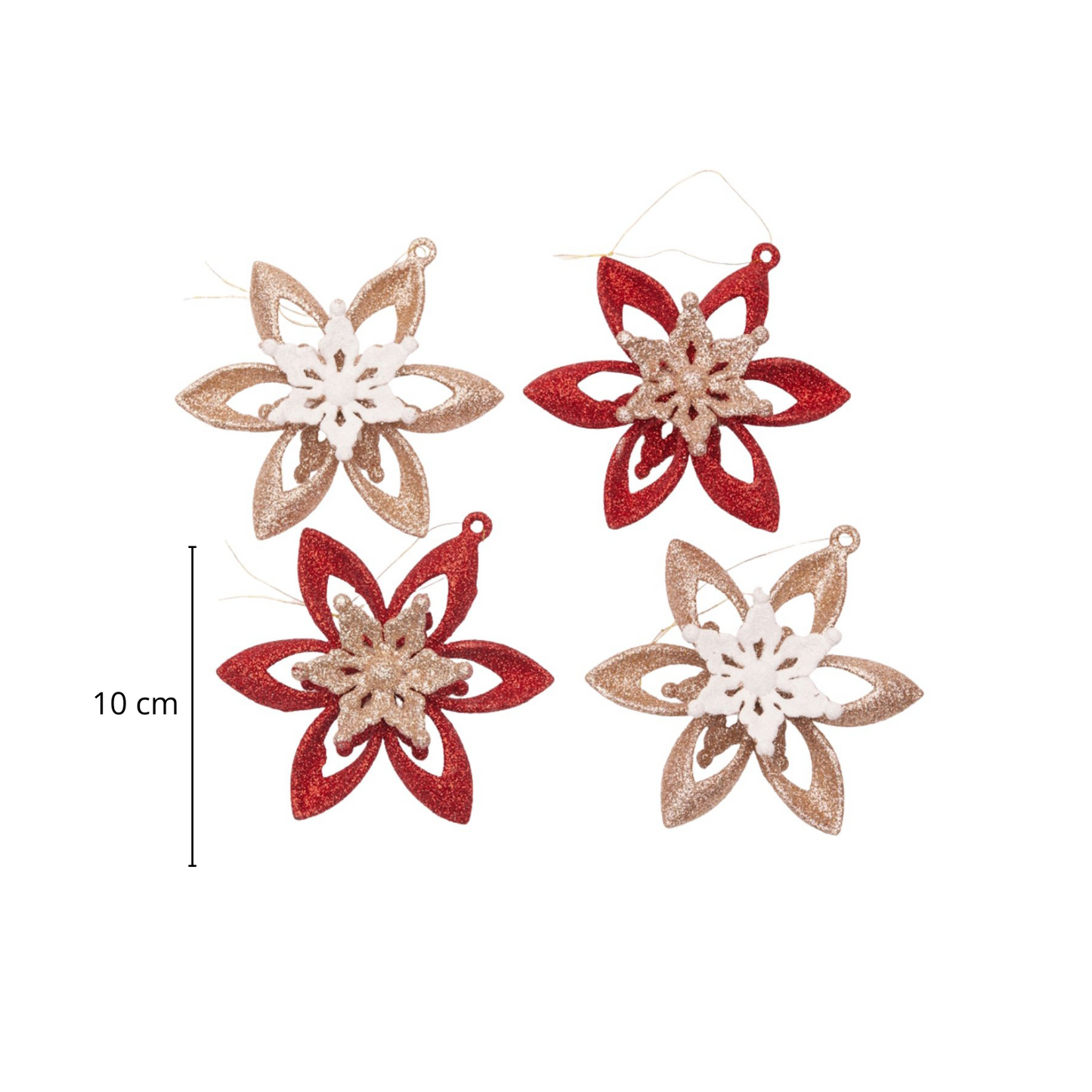 Étoile Suspendue Décorative – Pailletée, 10 cm