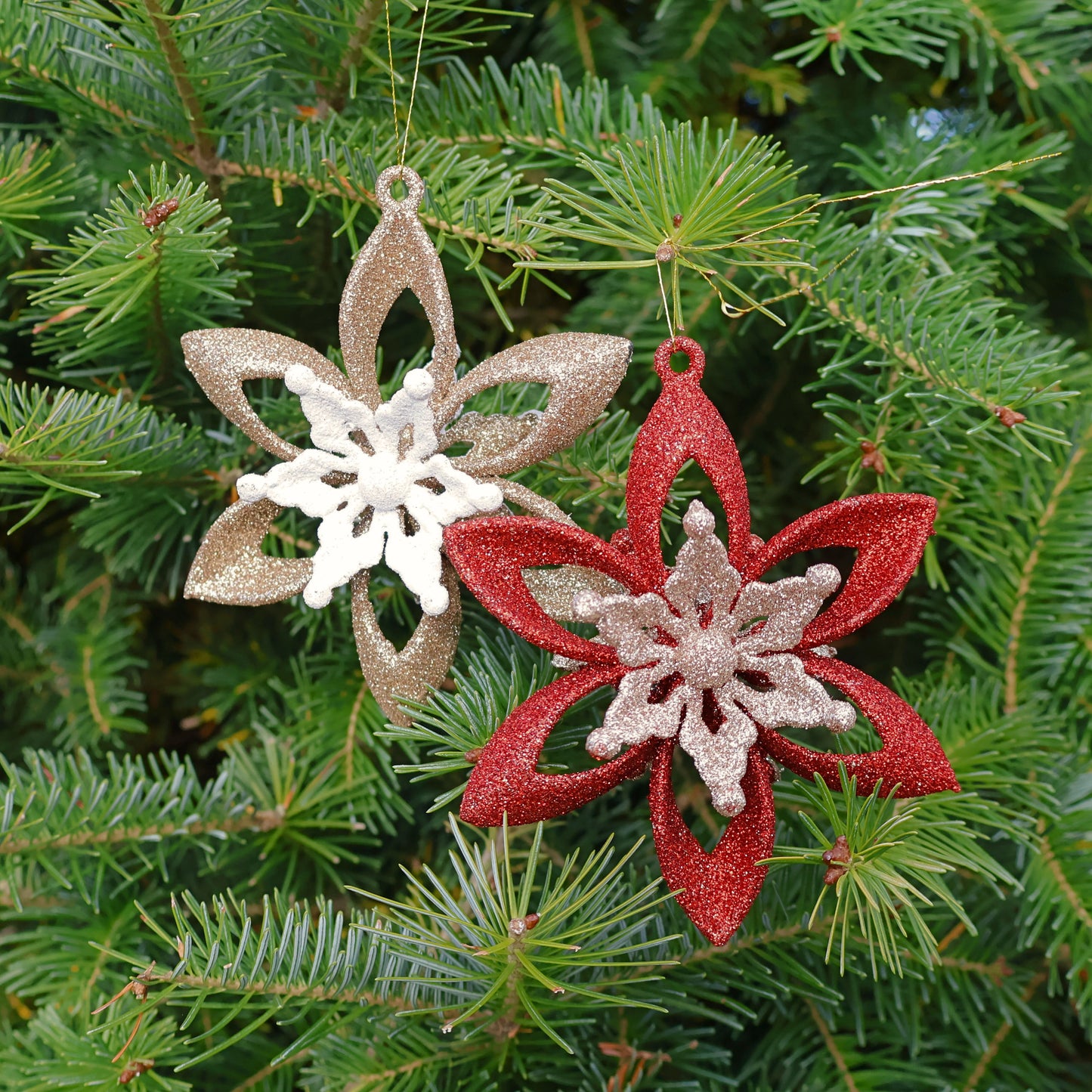 Étoile Suspendue Décorative – Pailletée, 10 cm